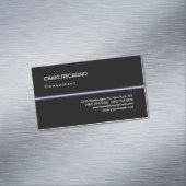 魅力的な魅力的白黒ブルービジネスカード マグネット名刺 (インサイチュ)