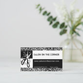 魅力的な魅力的野生のヒョウのプリントパターンを切ります 予約カード (スタンド正面)