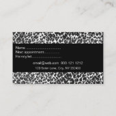 魅力的な魅力的野生のヒョウのプリントパターンを切ります 予約カード (裏面)