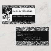 魅力的な魅力的野生のヒョウのプリントパターンを切ります 予約カード (正面/裏面)