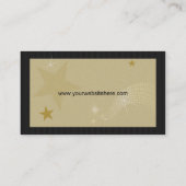 魅力的な黒および金ゴールドの名刺 名刺 (裏面)