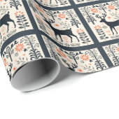 魅力的な黒、シルエットトインデナー ラッピングペーパー (ロールコーナー)