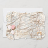 魅力的な21番目のパーティー金ゴールド紙吹雪フルートバルーン 招待状 (裏面)