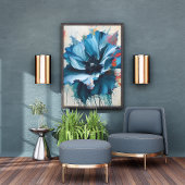 魅力的なAzureの花 フォトプリント