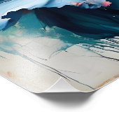 魅力的なAzureの花 フォトプリント (角)