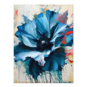 魅力的なAzureの花 フォトプリント (正面)