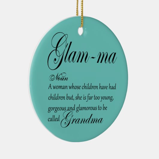 魅力的なMAの祖母定義 セラミックオーナメント (右)