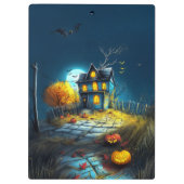 魅力的なTo-Doリスト幽霊のよく出るハウス クリップボード (裏面)