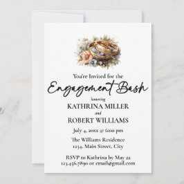 魅力的の結婚リングや輪、婚約bash 招待状