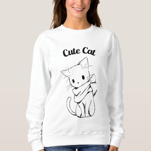 魅力的ひげ – Cozy Cat スウェットシャツ (正面)
