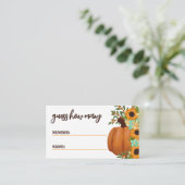 魅力的ひまわり推定量赤ちゃんシャワーゲーム エンクロージャーカード (スタンド正面)