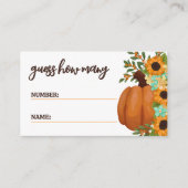 魅力的ひまわり推定量赤ちゃんシャワーゲーム エンクロージャーカード (正面)