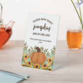 魅力的ひまわり推定量赤ちゃんシャワーゲーム 台座サイン (インサイチュ)