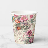 魅力的インスパイア花模様 紙コップ (裏面)