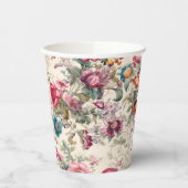 魅力的インスパイア花模様 紙コップ (左)