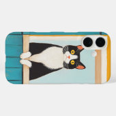 魅力的ウィンドウ内の猫 Case-Mate iPhoneケース (裏面 (横))