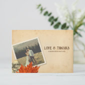 魅力的ウッドラ素朴ンドの自然インスパイアあり。 サンキューカード (スタンド正面)