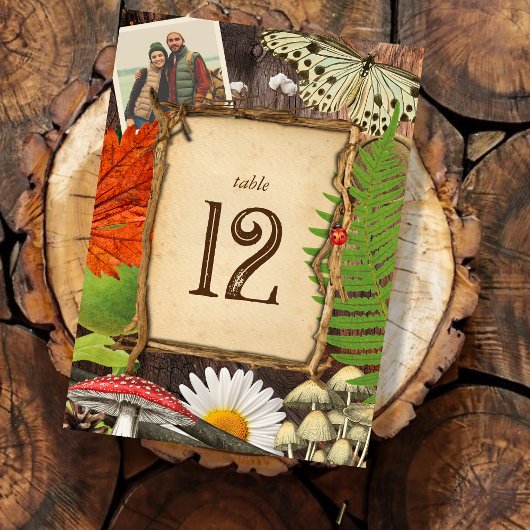 魅力的ウッドラ素朴ンドの自然インスパイア写真 テーブルナンバー
