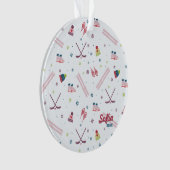 魅力的カスタム冬スポーツオーナメント オーナメント (正面)