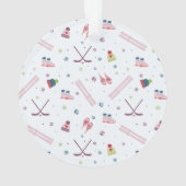 魅力的カスタム冬スポーツオーナメント オーナメント (裏面)