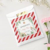 魅力的カスタム水の色クリスマス赤ちゃんシャワー フェイバーバッグ (封をした状態)