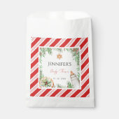 魅力的カスタム水の色クリスマス赤ちゃんシャワー フェイバーバッグ (正面)