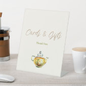 魅力的カモミール茶パーティーカードギフトサイン 台座サイン (インサイチュ)