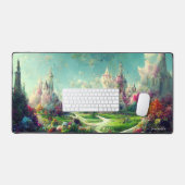 魅力的カラフルなパノラマ風景 デスクマット (キーボード&マウス)