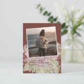 魅力的カラフルクラシックフローラ季節のごあいさつ ポストカード (スタンド正面)