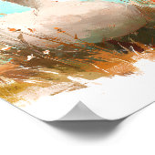 魅力的ガチョウの花 – 水彩ファームAn ポスター (角)