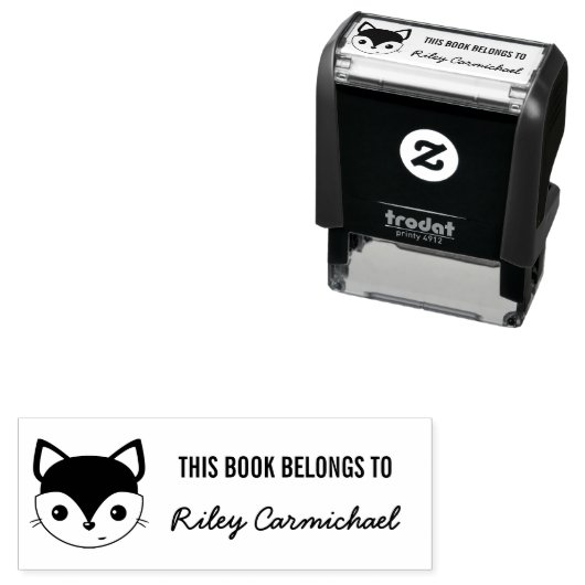 魅力的キツネこの本は名前をカスタムする セルフインキングスタンプ (インサイチュ)