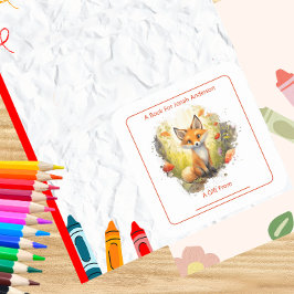 魅力的キツネインザフォレスト蔵書票 スクエアシール