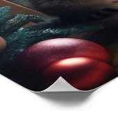 魅力的クリスマスの子猫とフェスティバル ポスター (角)