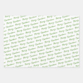 魅力的クリスマスオーナメントクリスマスストライプ品種 ラッピングペーパーシート (正面3)