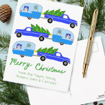 魅力的クリスマスキャンパーヴィンテージトレーラーレトロRV ポストカード<br><div class="desc">このデザインが好き。自分の文字を前面または背面に追加。私の店をチェックもっと休日のデザインと一致するアイテムのラッピング紙からキッチンタオル！</div>