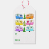 魅力的クリスマスキャンパーヴィンテージトレーラーRVクリスマス ギフトタグ (裏面)