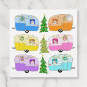 魅力的クリスマスキャンパーヴィンテージトレーラーRVクリスマス フェイバータグ (裏面)
