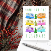 魅力的クリスマスキャンパーヴィンテージトレーラーRVクリスマス ポストカード