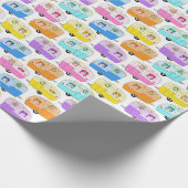 魅力的クリスマスキャンパーヴィンテージトレーラーRVクリスマス ラッピングペーパー (角)