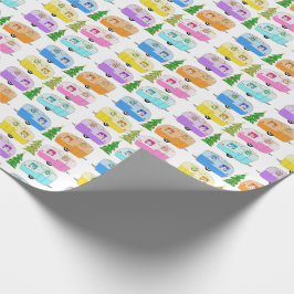 魅力的クリスマスキャンパーヴィンテージトレーラーRVクリスマス ラッピングペーパー