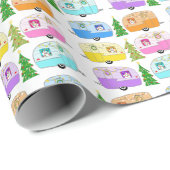 魅力的クリスマスキャンパーヴィンテージトレーラーRVクリスマス ラッピングペーパー (ロールコーナー)