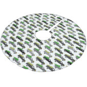 魅力的クリスマスピックアップトラックかわいいクリスマス ブラッシュドポリエステルツリースカート (アングル)