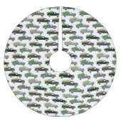 魅力的クリスマスピックアップトラックかわいいクリスマス ブラッシュドポリエステルツリースカート (正面)