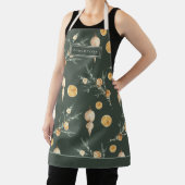 魅力的クリスマスフォレストグリーンカスタム エプロン (インサイチュ)