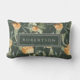 魅力的クリスマスフォレストグリーンリバーシブルカスタム ランバークッション