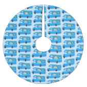 魅力的クリスマスモーターホームズキャンパーRVクリスマス ブラッシュドポリエステルツリースカート (正面)