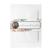 魅力的クリスマス結婚とロマンチックな写真 招待状ベリーバンド (正面例)