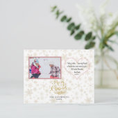 魅力的クリスマス聖書の一節メッシファミリー写真 シーズンポストカード (スタンド正面)