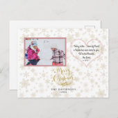 魅力的クリスマス聖書の一節メッシファミリー写真 シーズンポストカード (正面/裏面)