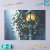 魅力的クリスマス通りライトデカップクラフトPa 薄葉紙 (クラフト)